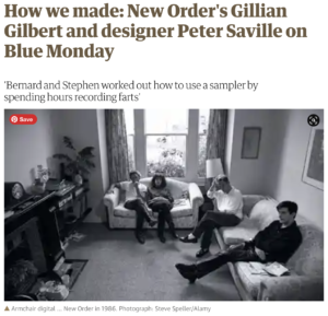 La inspiración para Blue Monday: Gillian Gilbert de New Order y el diseñador Peter Saville cuentan como se originó
