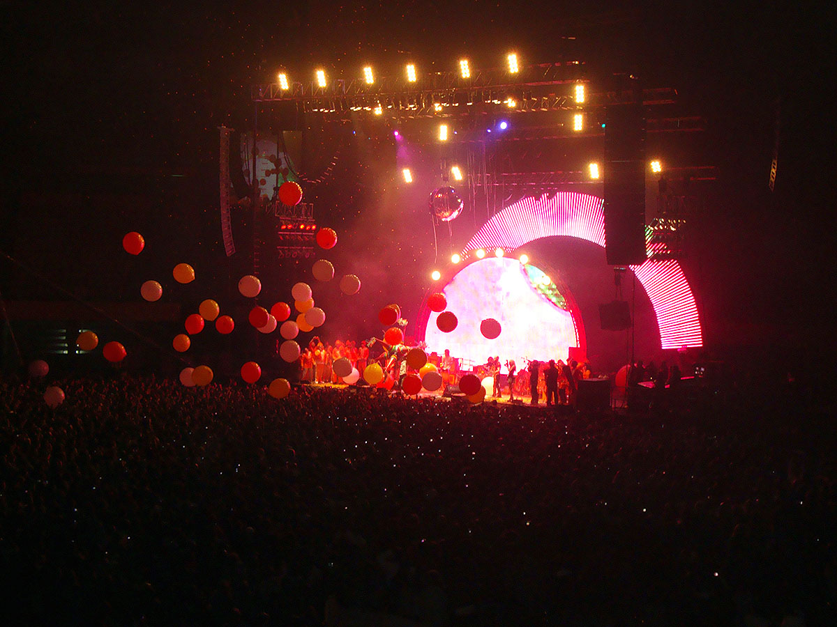 The Flaming Lips en concierto.