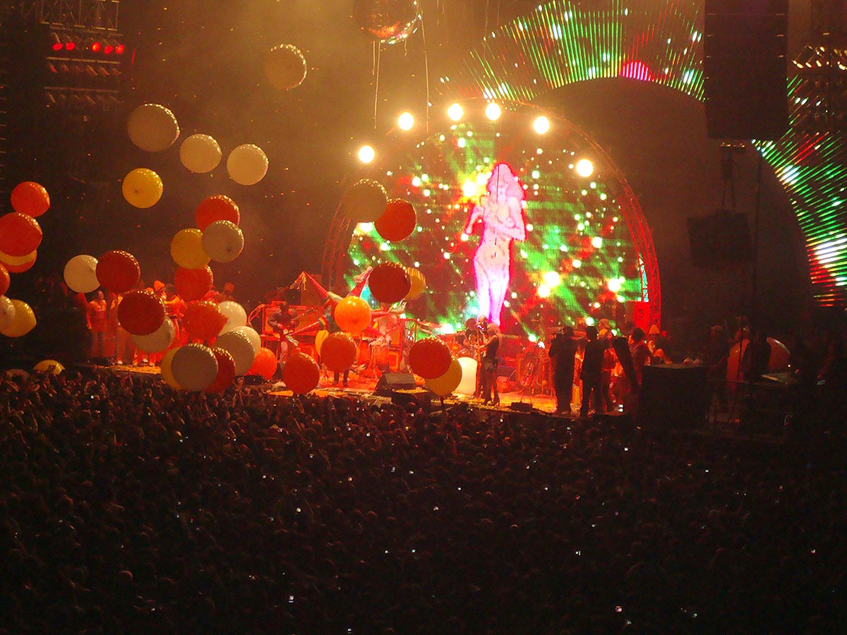 The Flaming Lips en concierto.