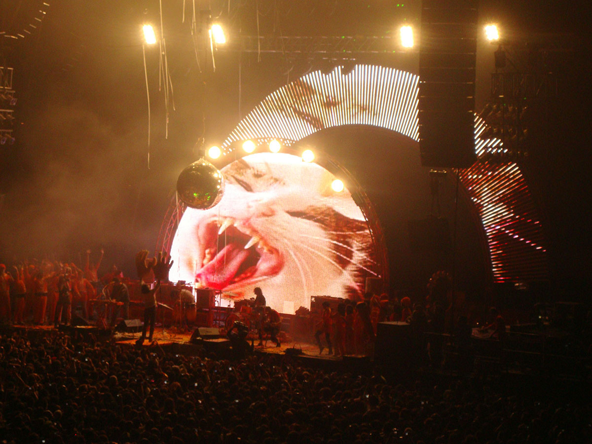 The Flaming Lips en concierto.